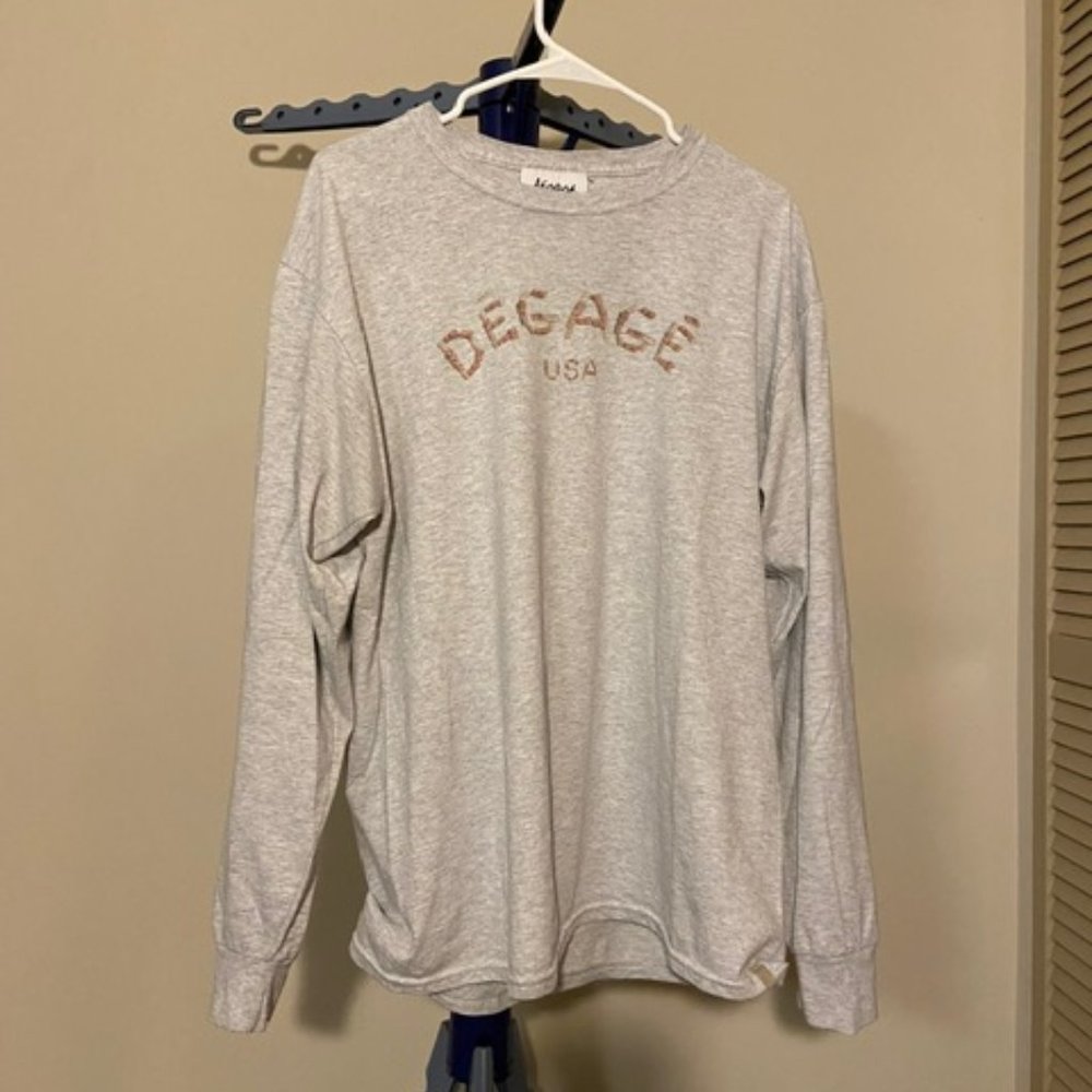 Men's large long sleeve Dégagé tee